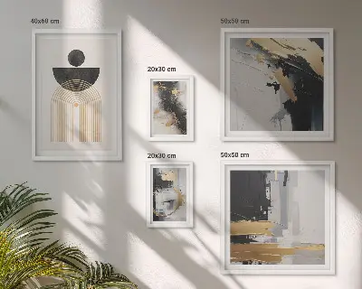 Abstraktios modernios kompozicijos sieninė paveikslų galerija