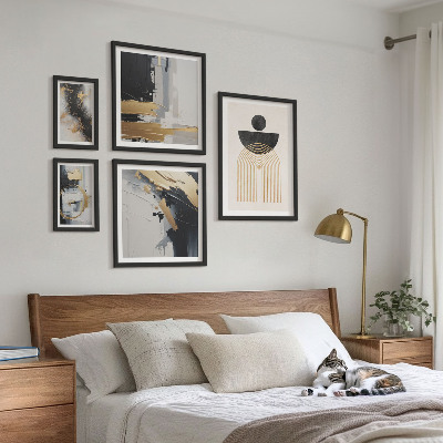 Sieninė paveikslų galerija Abstraktios modernios kompozicijos