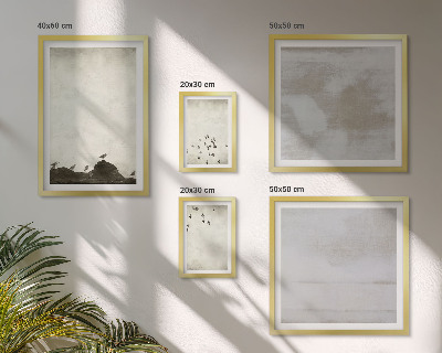 Sieninė paveikslų galerija Minimalistiniai paukščiai skrydžio metu