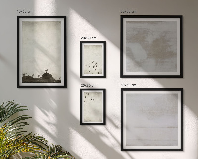 Sieninė paveikslų galerija Minimalistiniai paukščiai skrydžio metu