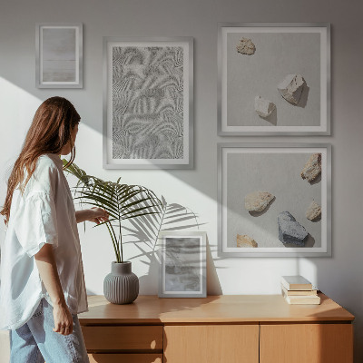 Paveikslų rinkinys miegamajam Modernios minimalistinės tekstūros