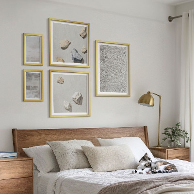 Paveikslų rinkinys miegamajam Modernios minimalistinės tekstūros