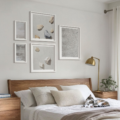 Paveikslų rinkinys miegamajam Modernios minimalistinės tekstūros