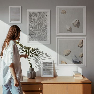 Paveikslų rinkinys miegamajam Modernios minimalistinės tekstūros