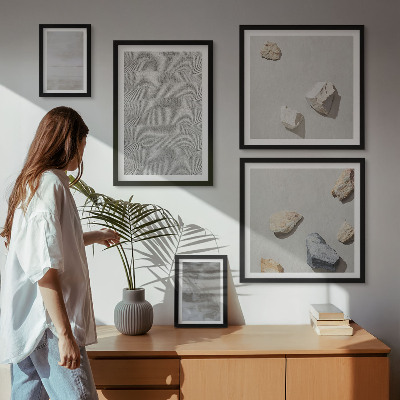 Paveikslų rinkinys miegamajam Modernios minimalistinės tekstūros