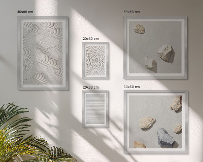 Sieninė paveikslų galerija Geometriniai kartono akmenys