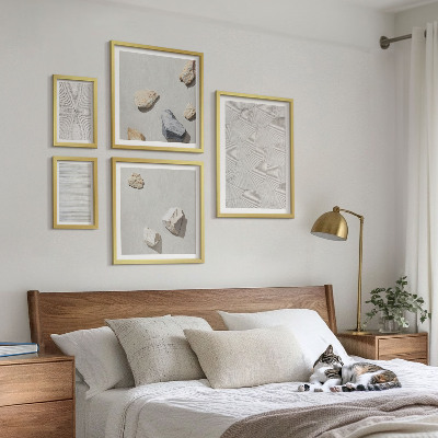 Sieninė paveikslų galerija Geometriniai kartono akmenys