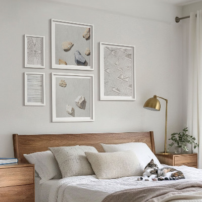 Sieninė paveikslų galerija Geometriniai kartono akmenys