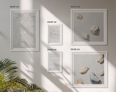 Sieninė paveikslų galerija Geometriniai kartono akmenys
