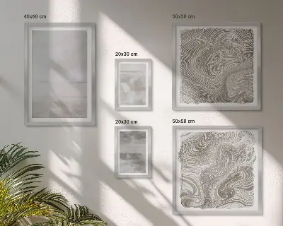 Sieninė paveikslų galerija modernaus stiliaus su dėvėtų tekstūrų efektu