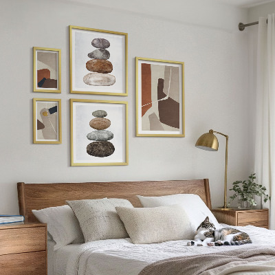 Sieninė paveikslų galerija Abstraktus bohemiškas naujas menas