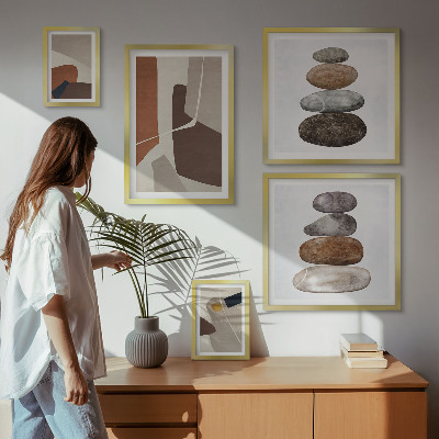 Sieninė paveikslų galerija Abstraktus bohemiškas naujas menas
