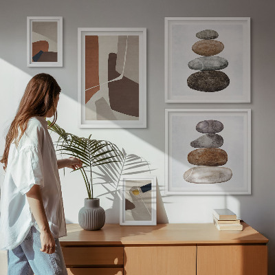 Sieninė paveikslų galerija Abstraktus bohemiškas naujas menas