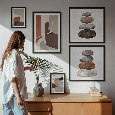 Sieninė paveikslų galerija Abstraktus bohemiškas naujas menas