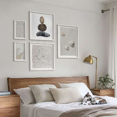 Paveikslų rinkinys miegamajam Smėlio akmenų modernūs dažai