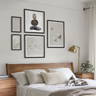 Paveikslų rinkinys miegamajam Smėlio akmenų modernūs dažai