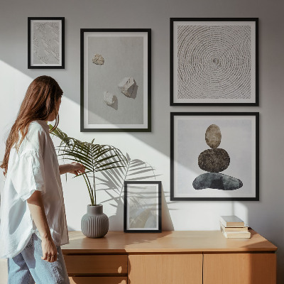 Paveikslų rinkinys miegamajam Smėlio akmenų modernūs dažai