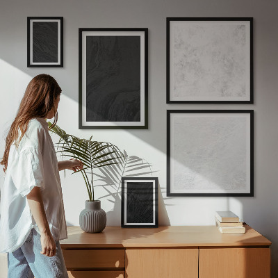 5 paveikslų rinkinys su rėmais Tamsūs šviesūs žavingi rutuliukai