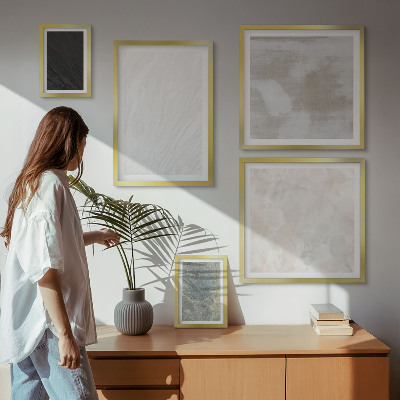 Paveikslų rinkinys miegamajam Elegantiškų akmeninių konstrukcijų spalvos