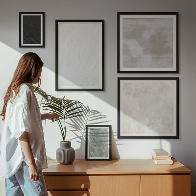 Paveikslų rinkinys miegamajam Elegantiškų akmeninių konstrukcijų spalvos