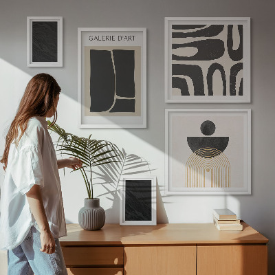 Sieninė paveikslų galerija Abstrakčios marmuro formos