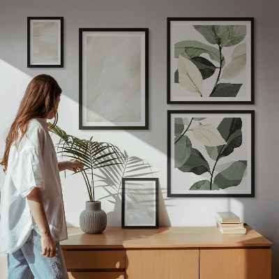 Sieninė paveikslų galerija Ryškūs abstraktūs bohemiški dažai