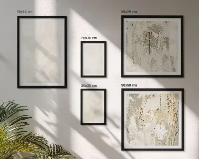 Sieninė paveikslų galerija ryškių tekstūrų dažų dizainas