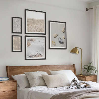 5 paveikslų rinkinys su rėmais Boho natūralios tekstūros