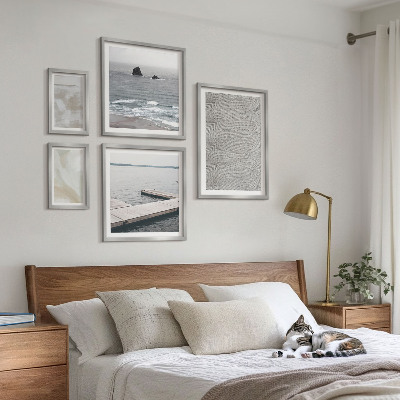 5 paveikslų rinkinys su rėmais Abstraktus dizainas modernios tekstūros