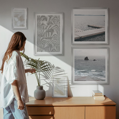 5 paveikslų rinkinys su rėmais Abstraktus dizainas modernios tekstūros