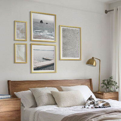 5 paveikslų rinkinys su rėmais Abstraktus dizainas modernios tekstūros