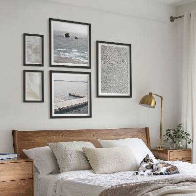 5 paveikslų rinkinys su rėmais Abstraktus dizainas modernios tekstūros