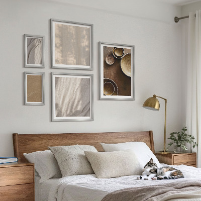 5 paveikslų rinkinys su rėmais Minimalistinės tekstūros struktūros