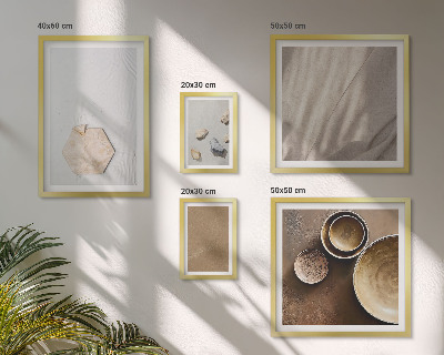 5 paveikslų rinkinys su rėmais Minimalistinės tekstūros šiltos