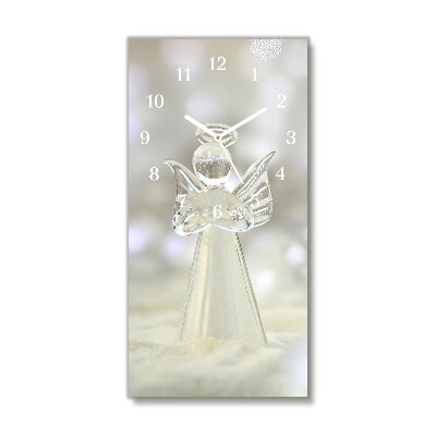 Stačiakampio stiklo laikrodis Pionowy-„Shine Glass Angel“ ornamentas