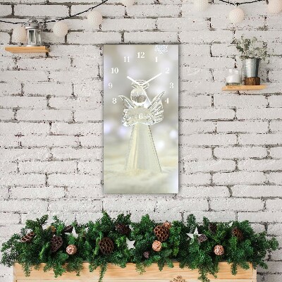 Stačiakampio stiklo laikrodis Pionowy-„Shine Glass Angel“ ornamentas