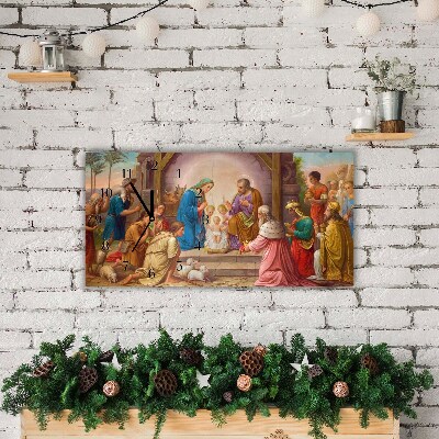 Horizontaliai stiklinis laikrodis Poziomy Kalėdinis stabilus Jėzus 