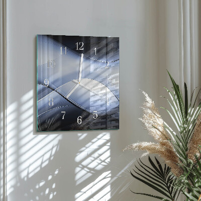 Kvadratinis stiklo laikrodis Abstrakcija