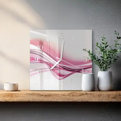 Kvadratinis stiklo laikrodis Abstraktus menas
