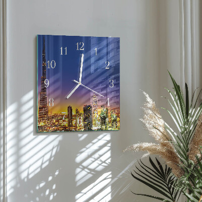 Kvadratinis laikrodis iš stiklo Dubajaus horizontas