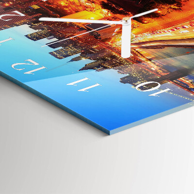 Kvadratinis stiklo laikrodis Horizontas
