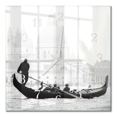 Kvadratinis stiklo laikrodis Venecijos laivas
