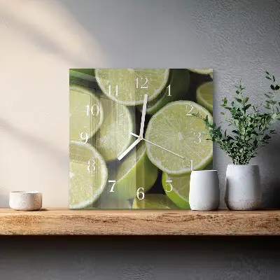 Kvadratinis laikrodis iš stiklo Kalcio karbonatas