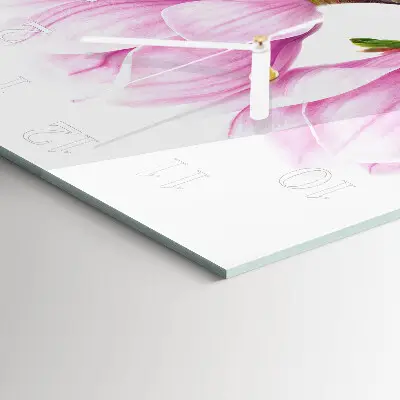 Kvadratinis stiklo laikrodis Magnolija