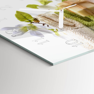 Kvadratinis laikrodis iš stiklo SPA muilas