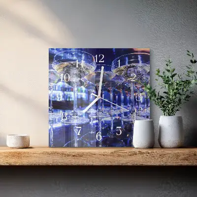Kvadratinis stiklo laikrodis Akiniai