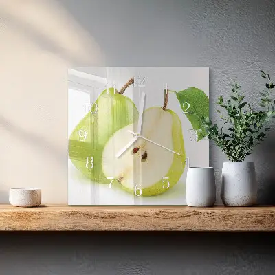 Kvadratinis stiklo laikrodis Kriaušės