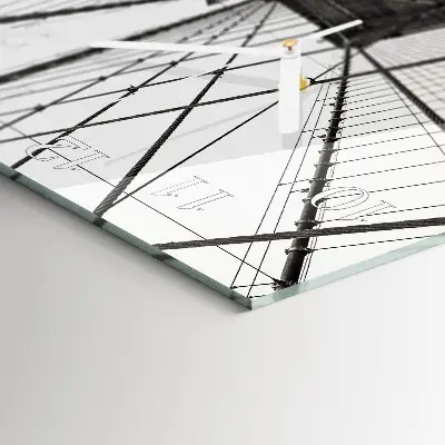 Kvadratinis laikrodis iš stiklo Bruklino tiltas