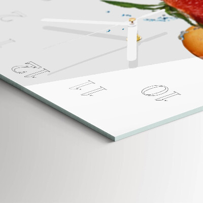 Kvadratinis stiklo laikrodis Greipfrutas