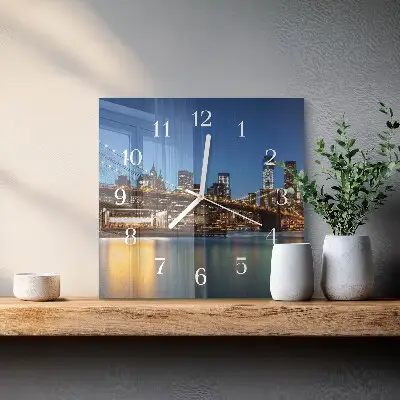 Kvadratinis stiklo laikrodis Horizontas